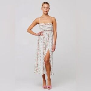 NWT RESA | Ashley Charleston Floral Smocked Midi Dress | Size Large